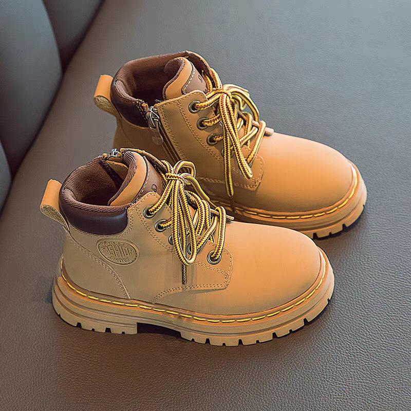 

Детские маленькие желтые ботинки девочки 2025 новые ботинки Мартин осень и зима мальчики жареная улица британский стиль короткие ботинки универсальные ботинки на мягкой подошве 37 жёлтый