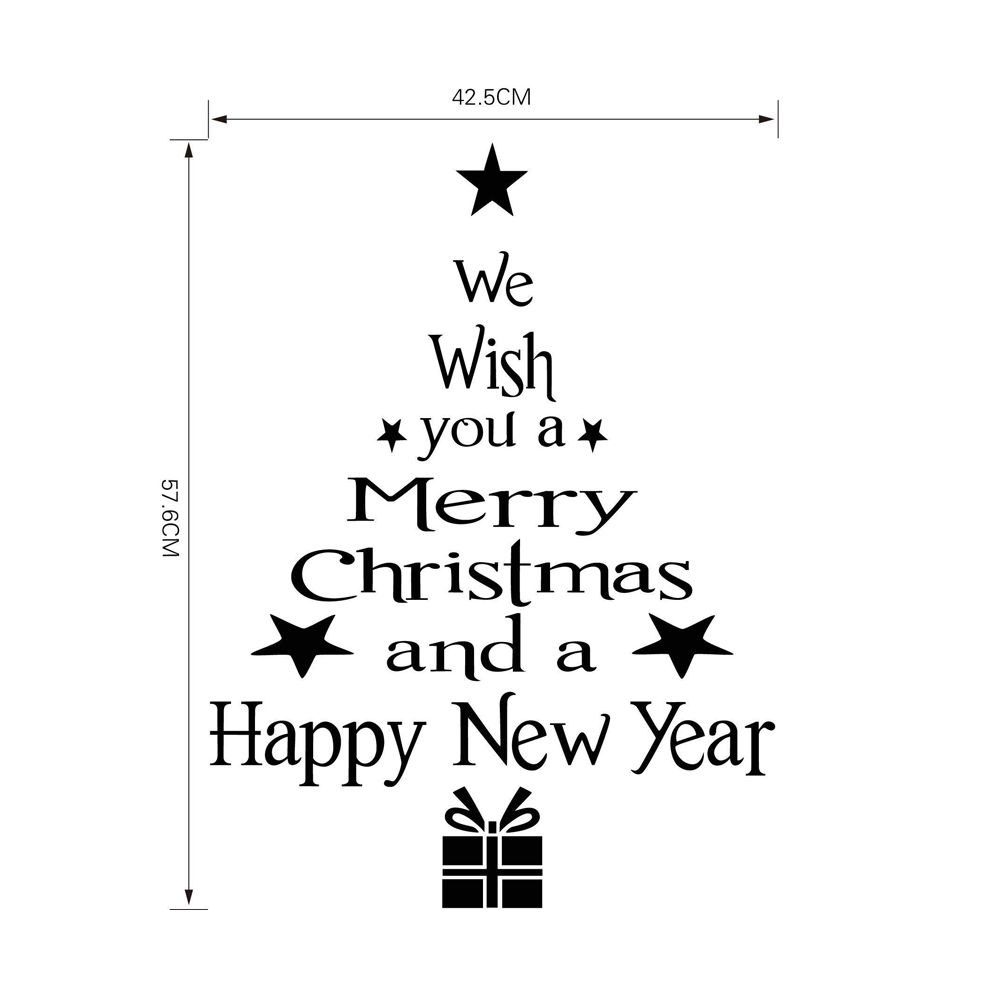 Art New Year Home Merry Christmas Xmas Tree Posters Window Decal Decor Wall Stickers