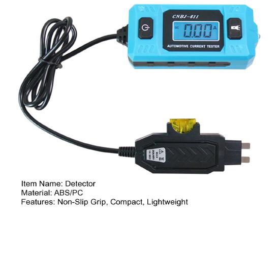 Circuit Fault Tester Automotive Current Detector with Blue Backlit LCD Screen Built-in