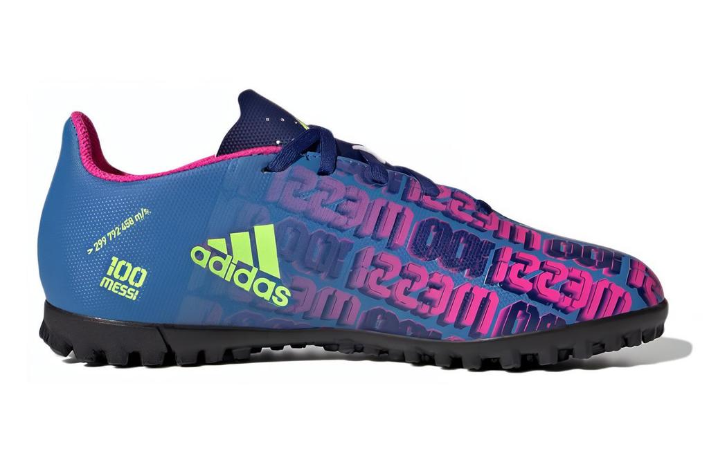adidas Messi.4 K Fabric Slip Resistant Abrasion Resistant Low Top Kids' Soccer Shoes Red Blue Kids' FY6911