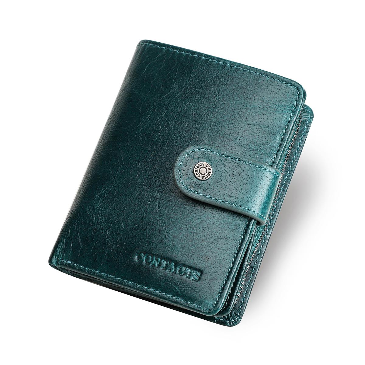 

CONTACT S женский компактный бумажник из натуральной кожи синий