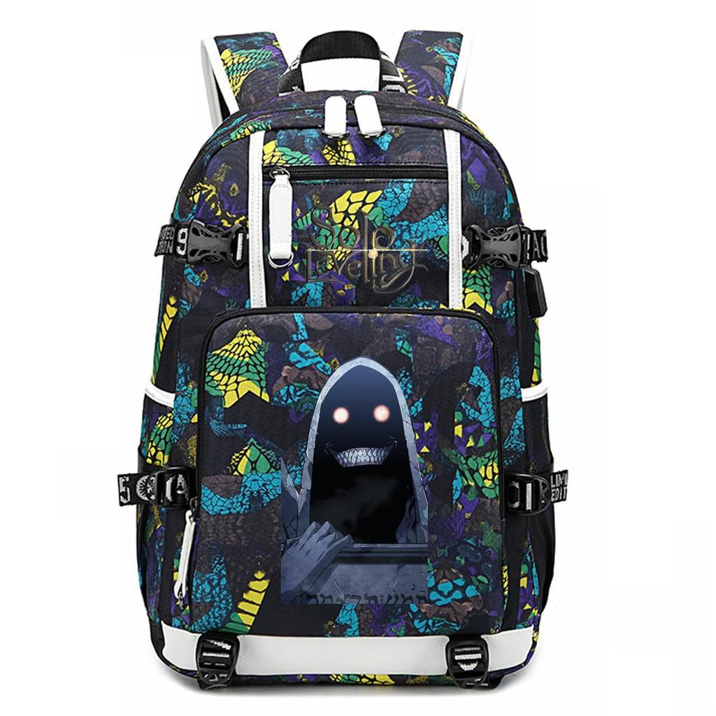 I Alone Upgraded The Animation Periphery Outdoor Travel Bag Large Capacity Multi-Function With Usb Backpack