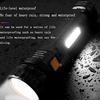 BHBL Solar/Rechargeable Multi Function LED Flashlight,Waterproof,with Emergency Strobe Light,USB Charging Cable,Fast Charging