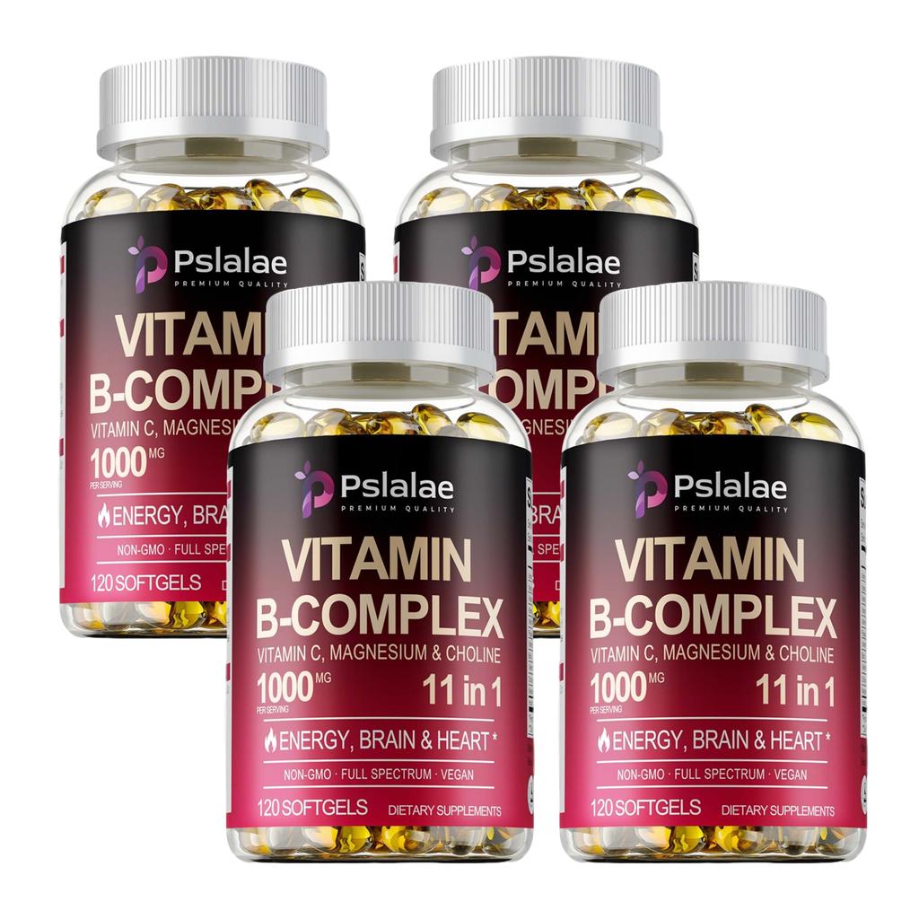 Complex B Vitamin Capsules, Containing Vitamin B1, Vitamin B2, Biotin, High-potency Formula, Suitable for Adults.
