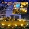 2PCS Outdoor Waterproof Solar Lights Led Ice Cube Brick Lamp Stair Step Paver Lamp For Yard Patio Lawn Garden Decoration Light