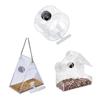 Clear Plastic Bird Feeders with Camera Small Outdoor Bird Feeders with Window Suction Cup/Chain for Wild Birds Finches