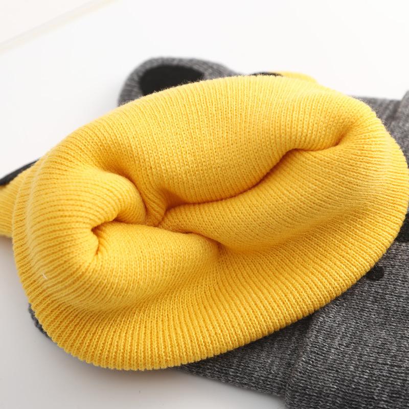 Spring Autumn Baby Hat for Boys Girls Knitted Cap Baby 3D Cartoon Hat  Winter Warm Solid Color Children Hat