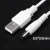 USB To DC5.5x2.5 Power Cable USB To DC5.5x2.1mm Charging Converter Cable for Speaker Routers Monitors
