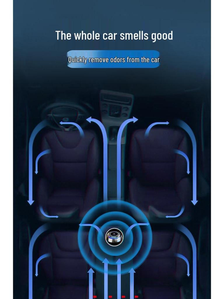Smart Car Diffuser with Atmosphere Light - Long-lasting Fragrance and Deodorizing High-end Ornament