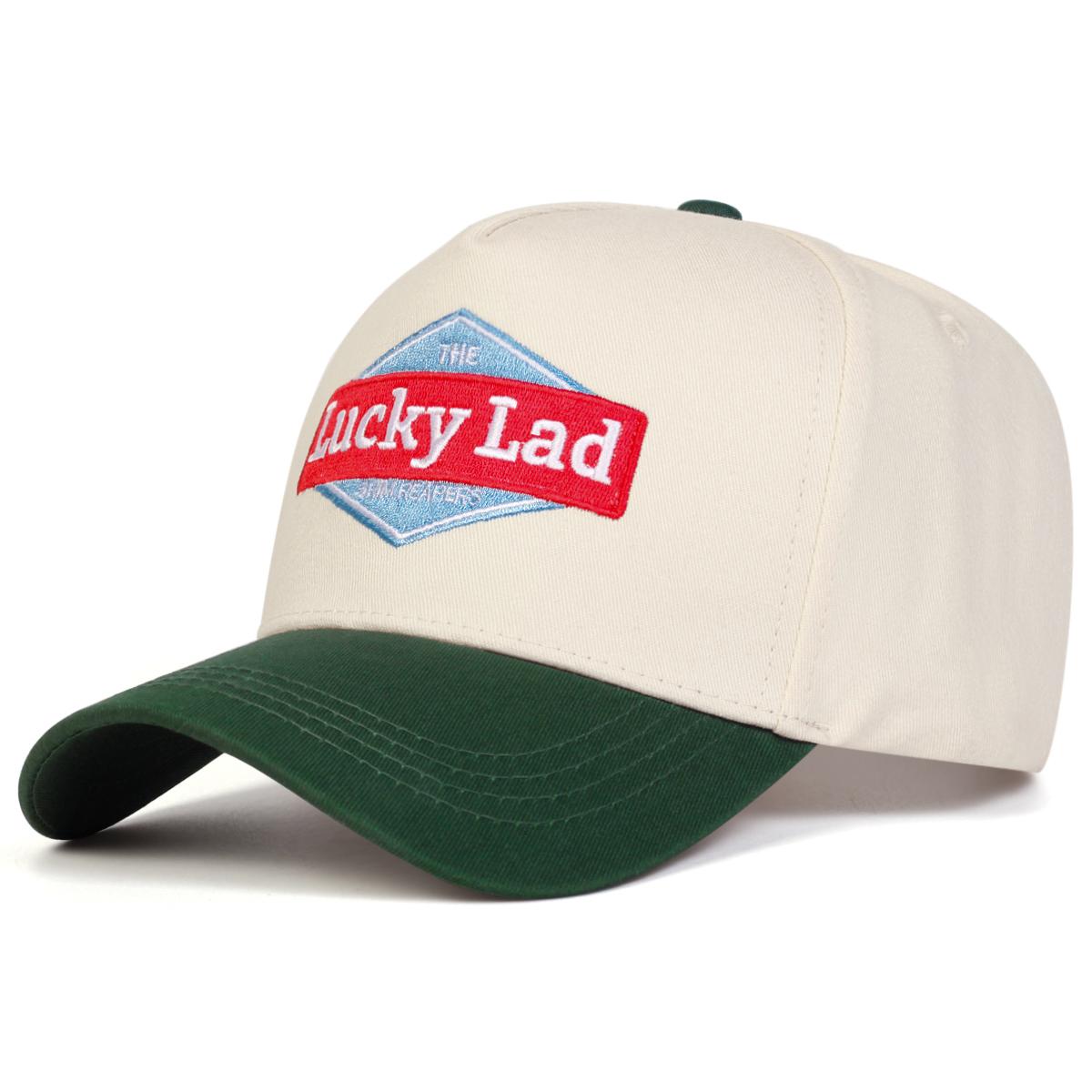

Unisex Lucky Lad Letter Embroidery Baseball Caps Spring And Autumn Outdoor Adjustable Casual Hats Hip Hop Hat Sunscreen Hat