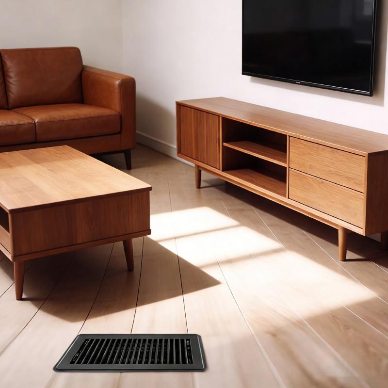 4Pcs Metal Floor Register Cover With Adjustable Louvers Smooth Quiet Airflow Anti-blocking Central Conditioner Grille