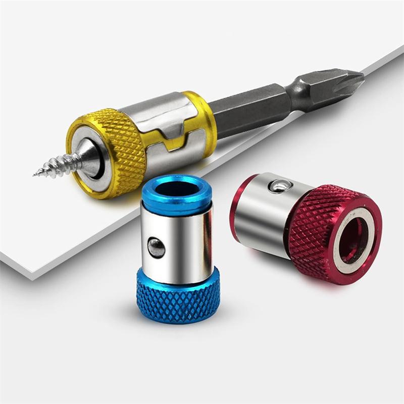 5 Pcs Magnetic Screw Rings Magnetized Ring Screwdriver Bits For 1/4 Inch 6.35MM Screwdriver Bits Electric Screwdriver Bits