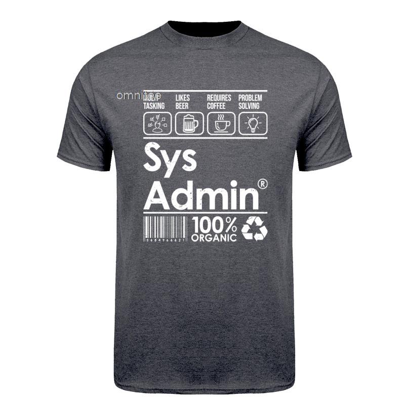 New Cool System Administrator Sys Admin SysAdmin T Shirt Streetwear Short Sleeve Computer Programmer Gifts Tshirt Tops HJ118
