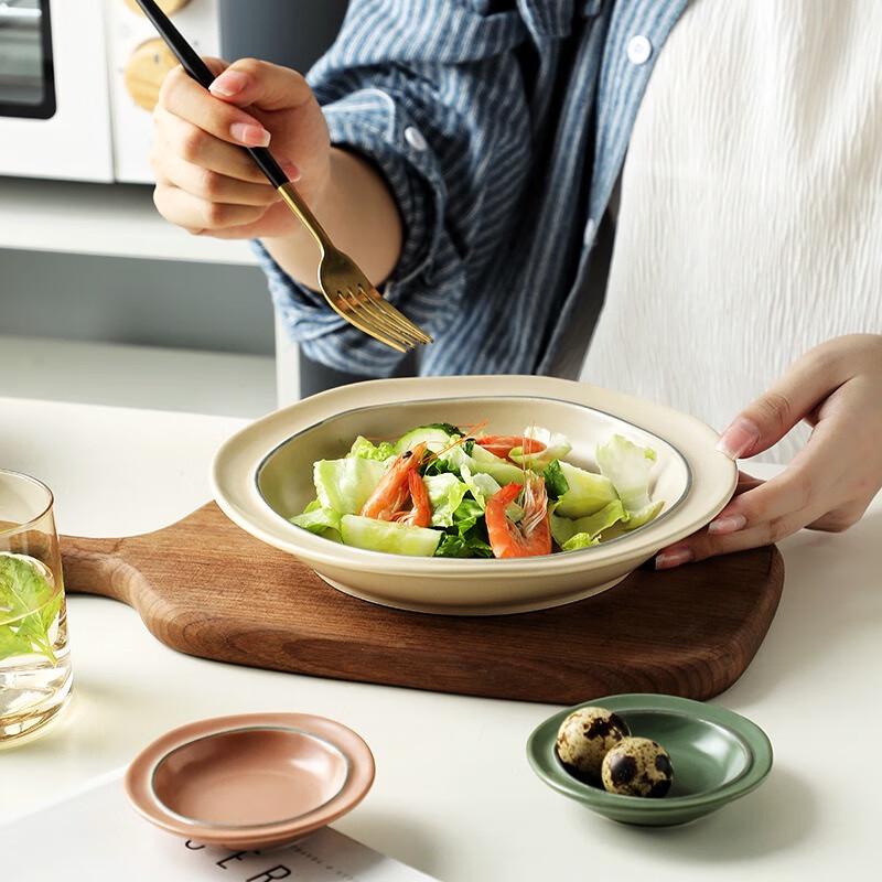 European Style 8-inch Ceramic Deep Plate
