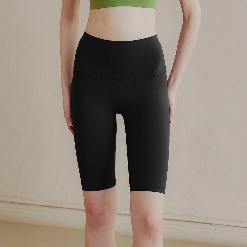 Fitness clothes cycling pants five-point yoga pants summer thin high waist hip lift peach running shorts women's suit