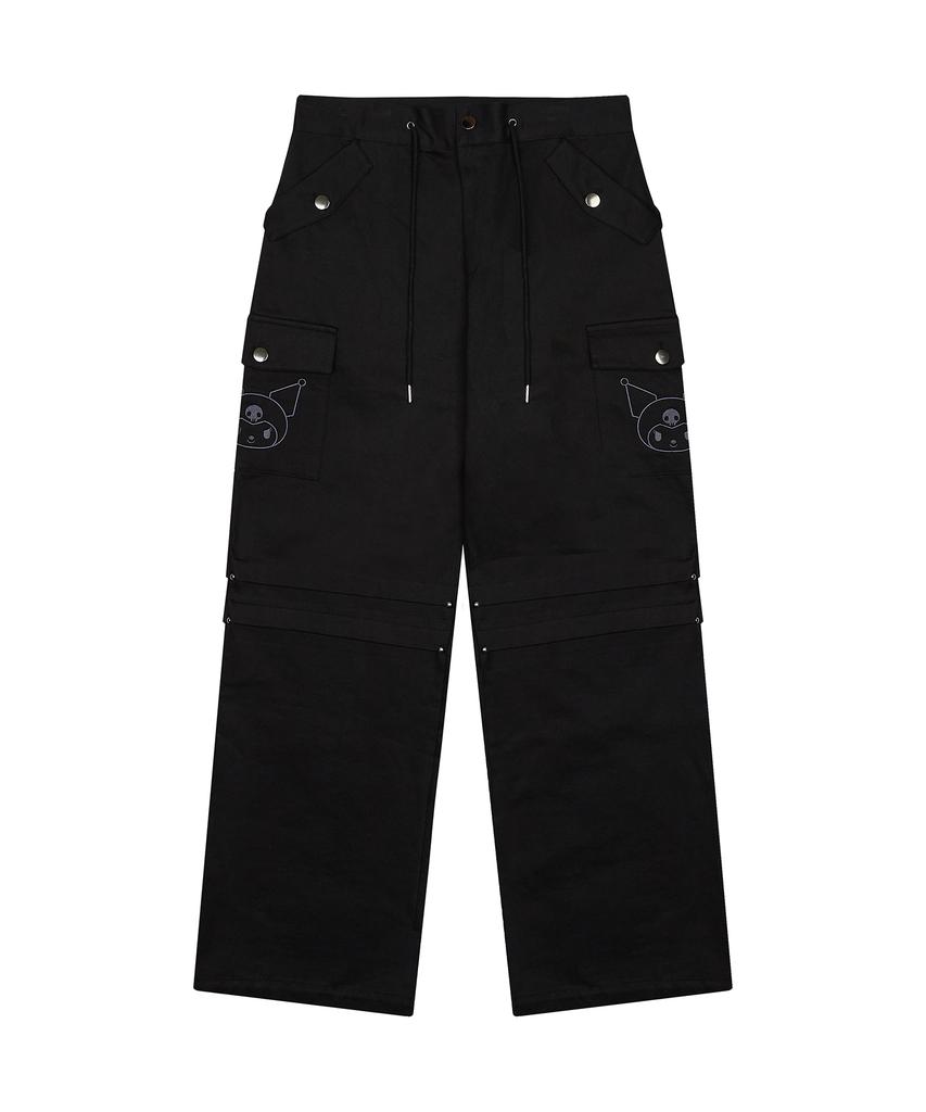 LUVISTRUE [Kuromi] Wide Cotton Pants(Black)