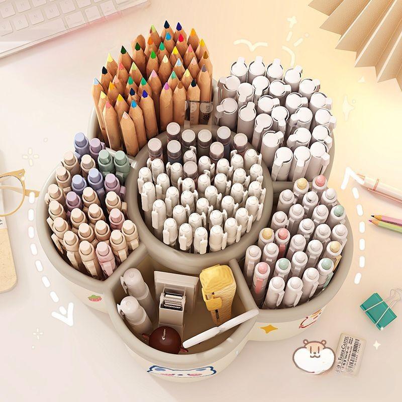 360° Drehbarer Stifthalter Multifunktionaler Schreibtischorganizer Geeignet für Make-up-Stifte und Schüler-Schreibwaren Kindergeschenke