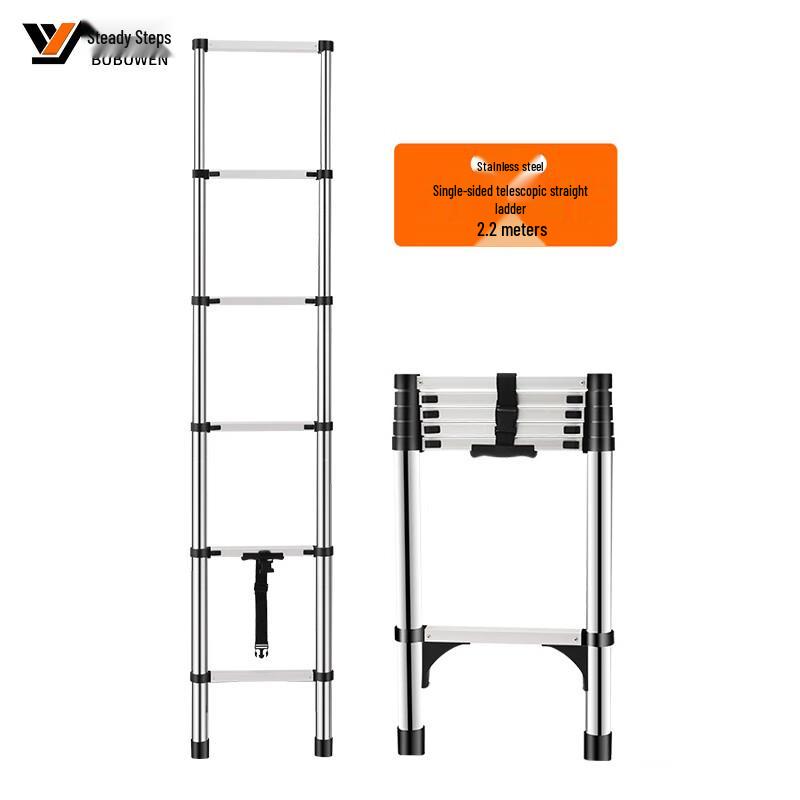BUBUWEN Stainless Steel Telescopic Ladder