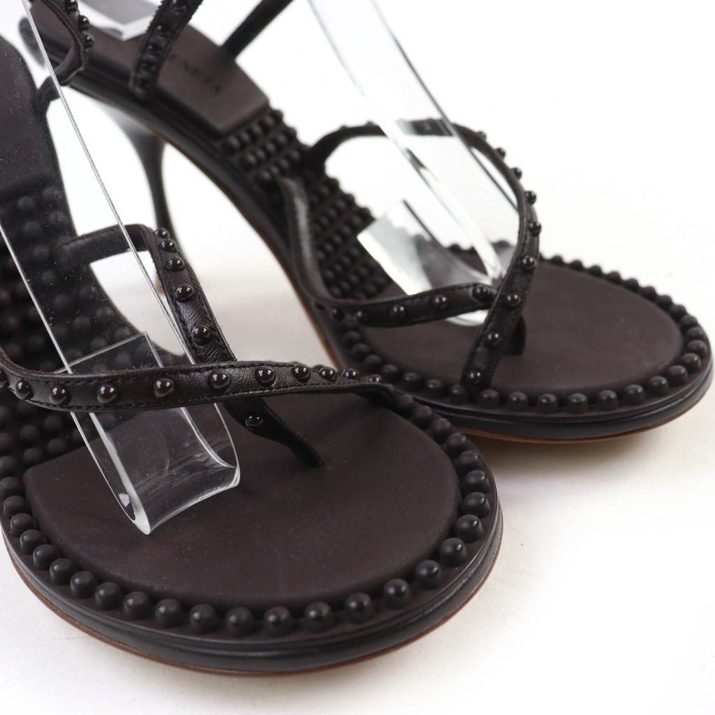 BOTTEGAVENETA Sandals Ankle Strap Leather Dark Brown Leather Women 36.5 659007 Used
