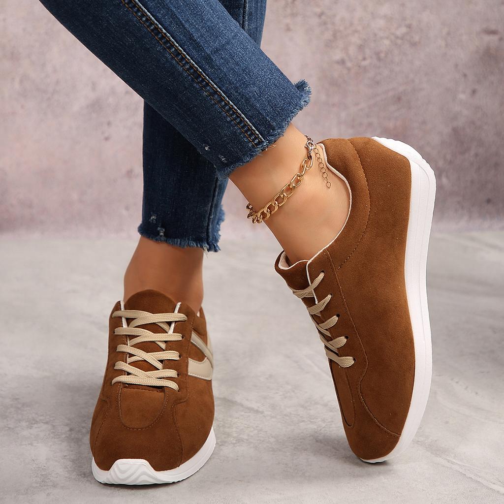 Women Tennis Sneakers Flats Ladies Fashion Mixed Colors Lace-up Vulcanized Shoes Spring Autumn Woman Outdoor Trainers Footwear
