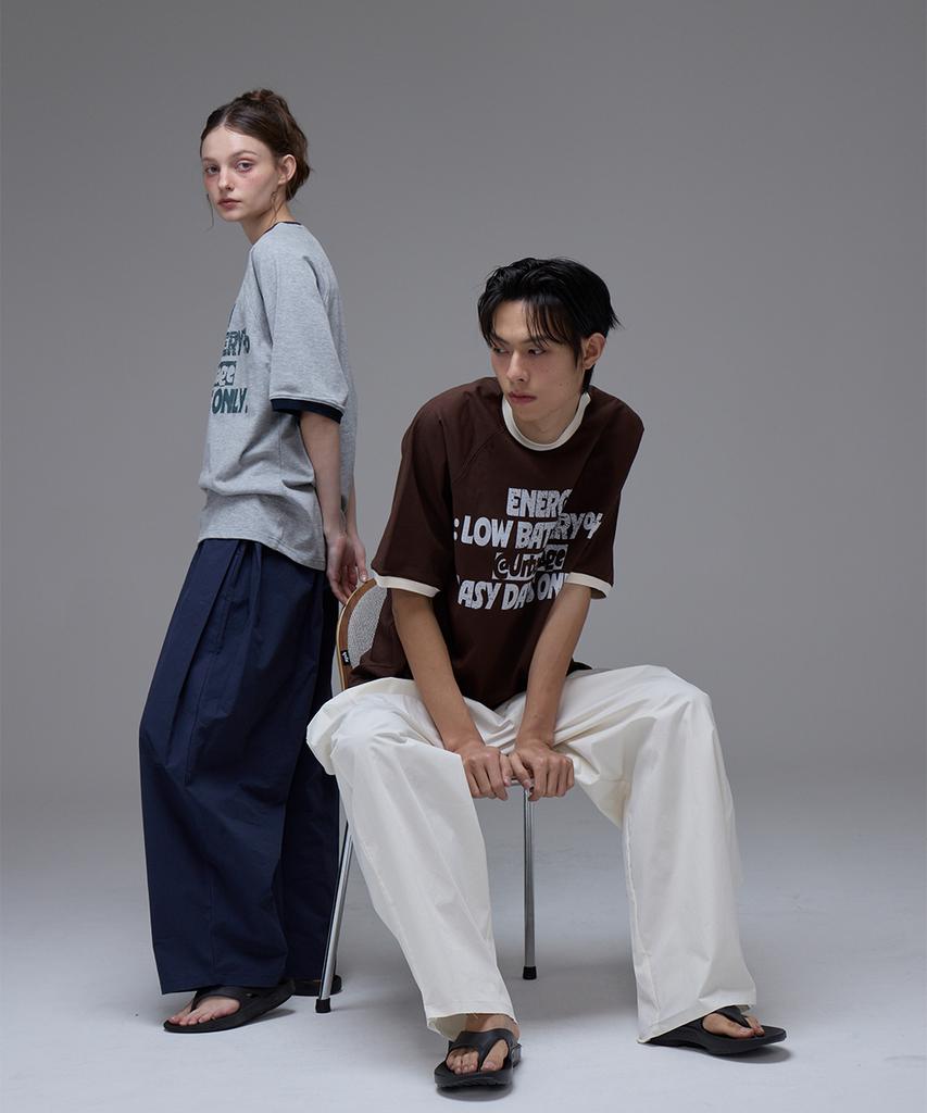 URBANAGE [2Pack] Energy Raglan Ringer Oversized Short Sleeve_3Color