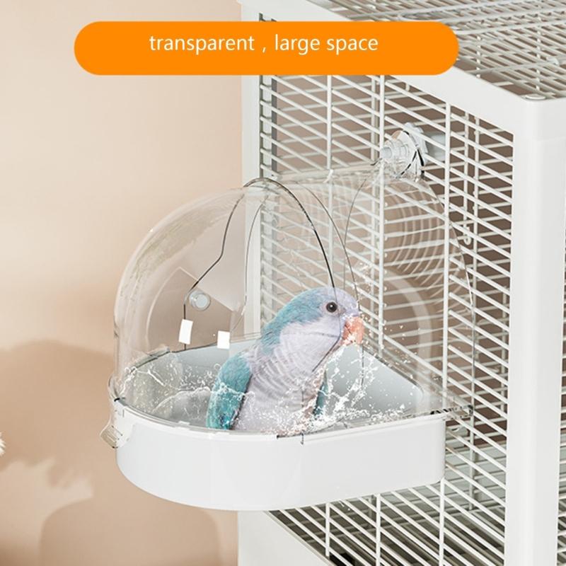 Bath Room Feeders Bird Baths Tub Bowl Breathable Bird Bathtubs Shower Box for Small Pet