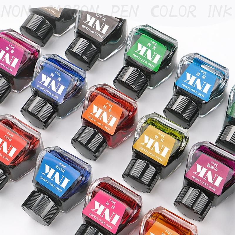 Fountain Pen Ink Bottle 30ml Volume Write Smooth Quick Dry for Ideal for Various Fountain Pen Dip Pen Calligraphy Writin