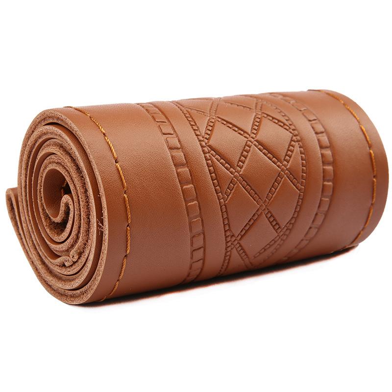 Echtes Rindsleder, geprägt, handgenäht, Lenkradbezug, modisch, atmungsaktiv, Griffbezug, Four Seasons GM Innenausstattung