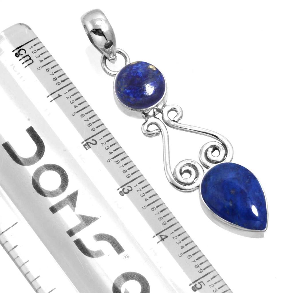 925 Sterling Silver Pendant Women Gemstone Handmade Jewelry Engagement Gift Blue Green Purple Copper Turquoise Pearl Lapis Mother Of Pearl Boho