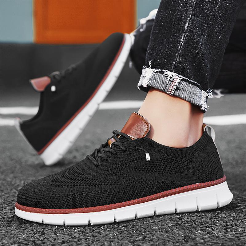 

Men S Sneaker Shoes New British Style Summer Running Breathable Mesh Lightweight Flat Outdoor Walking Shoes Large Size 44