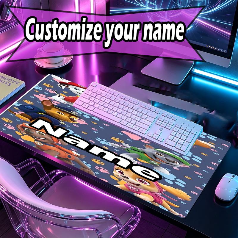 Custom Name Personalized Anime Pattern Mousepad, Laptop PC Desk Mat, Decorative Desk Mat for Home Keyboard Pad Gift