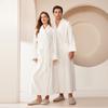 Patchwork Plus Size Losse Flanellen Koraalvlies Badjas voor Mannen & Vrouwen - Herfst Winter