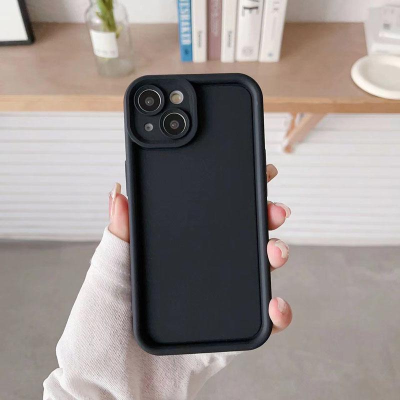 The new model is suitable for Apple 15promax mobile phone case, frame ladder iPhone17 fashion 16 simple solid color, anti-drop.
