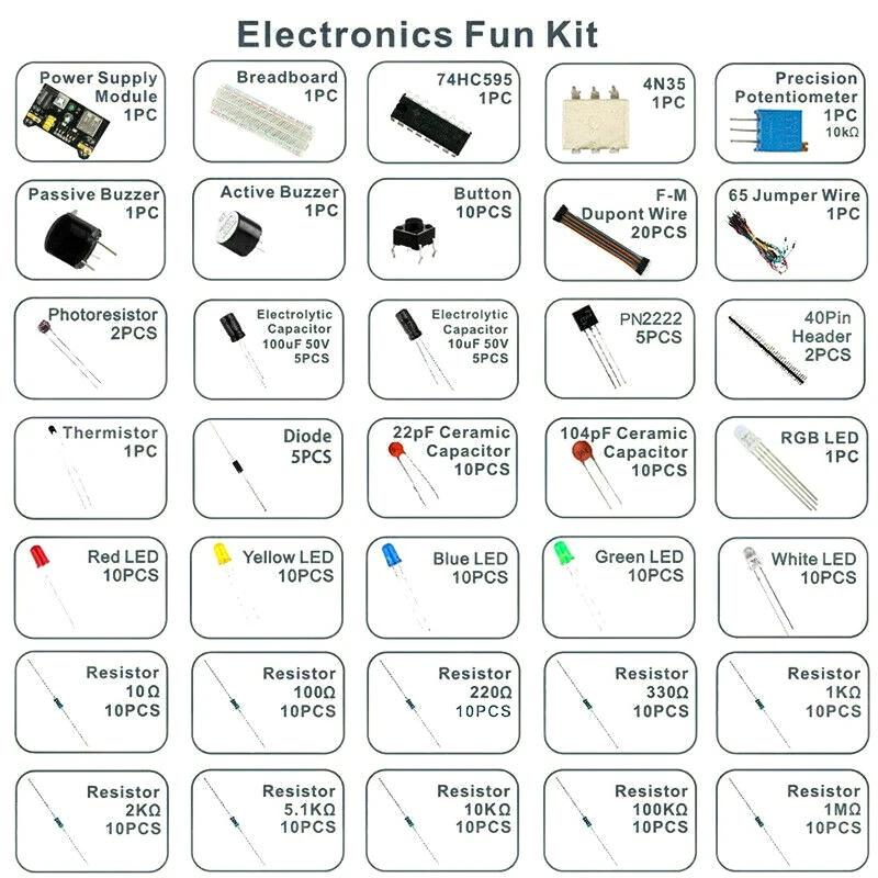 830-Hole MB-102 Breadboard Kit for UNO R3 Beginner Starter Pack