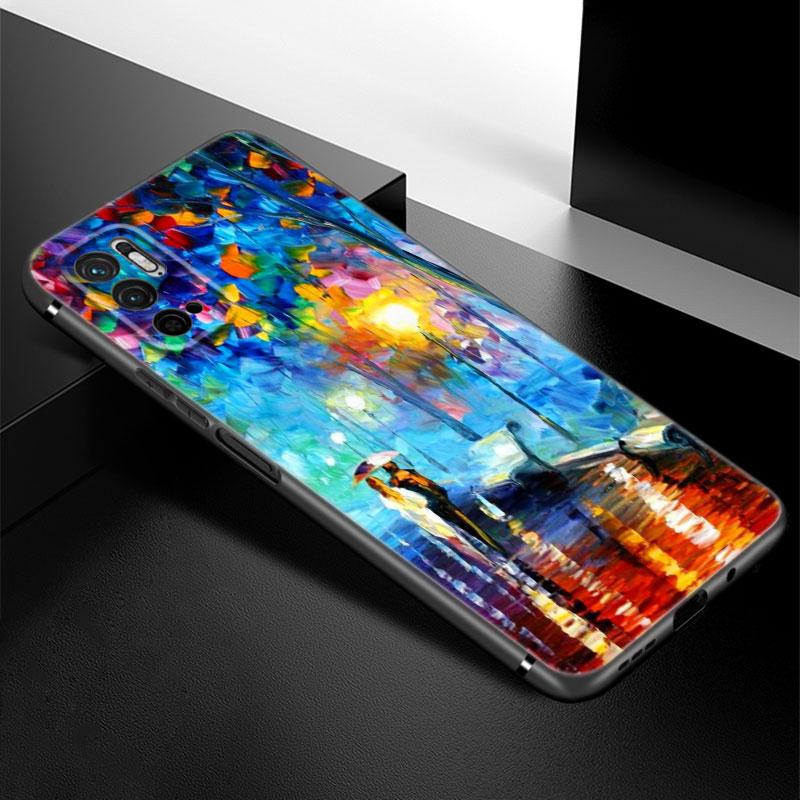 

Чехол для телефона с масляной краской Ван Вога для Xiaomi Redmi Note 7 8 9 10 Lite 11 11E 11T 12 Pro 11S 4G 10T 5G 8T 9S 10S, черный чехол из ТПУ Redmi Note 12 Pro 5G