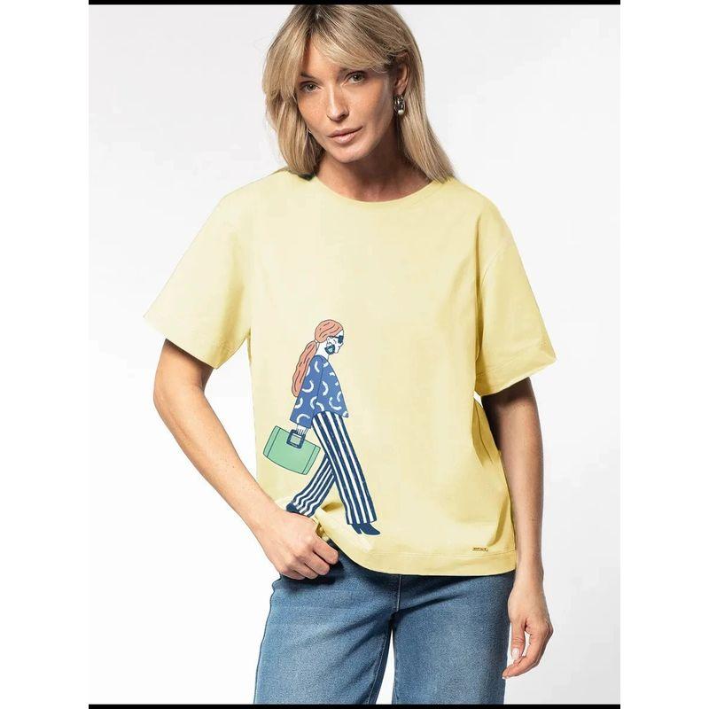 Loose Printed T-shirt Western Style New Fashion Loose Casual Print Short Sleeve Cotton T-shirt Top