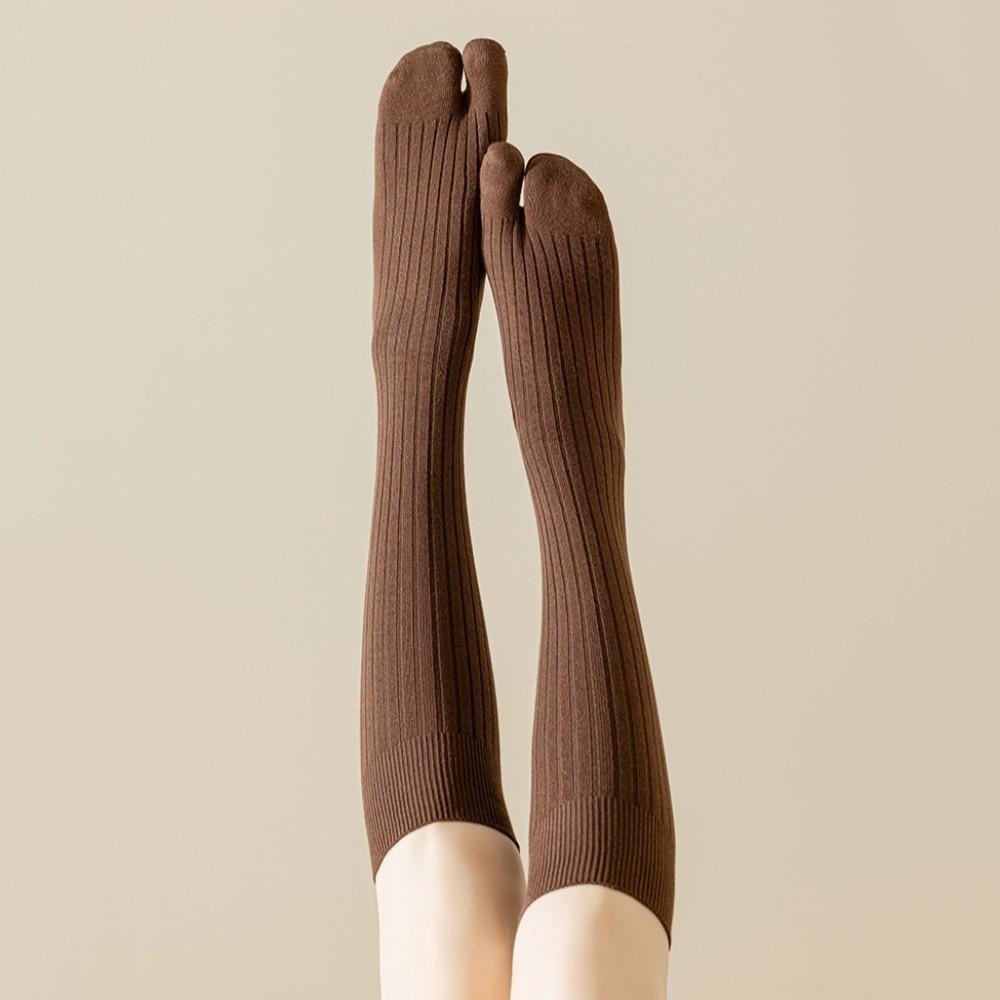 Knee High Two Toe Stockings Thin Separate Toe Socks All Match JK Calf Long Socks Girls