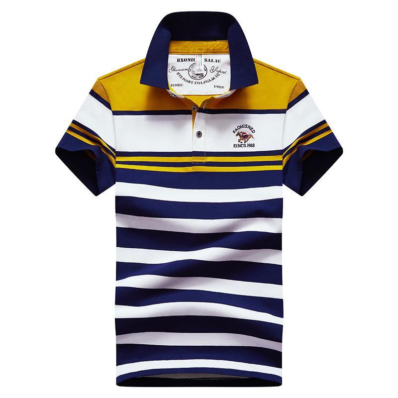 Summer Polo Shirt Men 'S Short Sleeve Business Slim Korean Embroidered Half Sleeve Solid Color Shirt