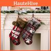 Plush Edged Christmas Stockings With Pet Paw Print Design For Festive Holiday Decor