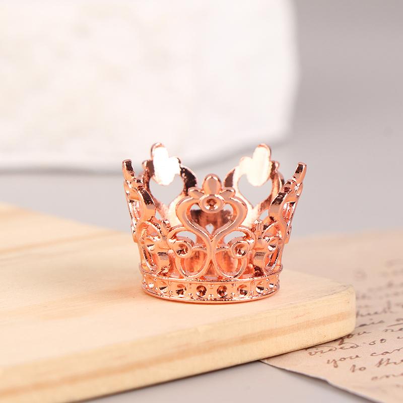 1/12 Dollhouse Mini Princess Crown Dollhouse Simulation Rhinestone Crowns Small Tiara Dolls House Decoration Accessories