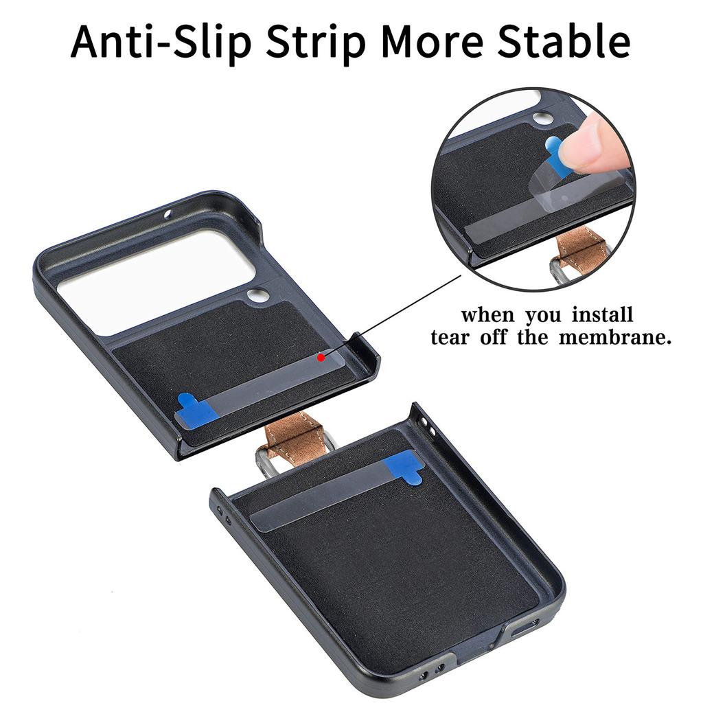 Exkluzivní luxusní kožené prstenové pouzdro 2022 pro Samsung Galaxy Z Flip 4 5g kryt Anti-Knock módní pouzdro Pus pro Galaxy Z Flip4