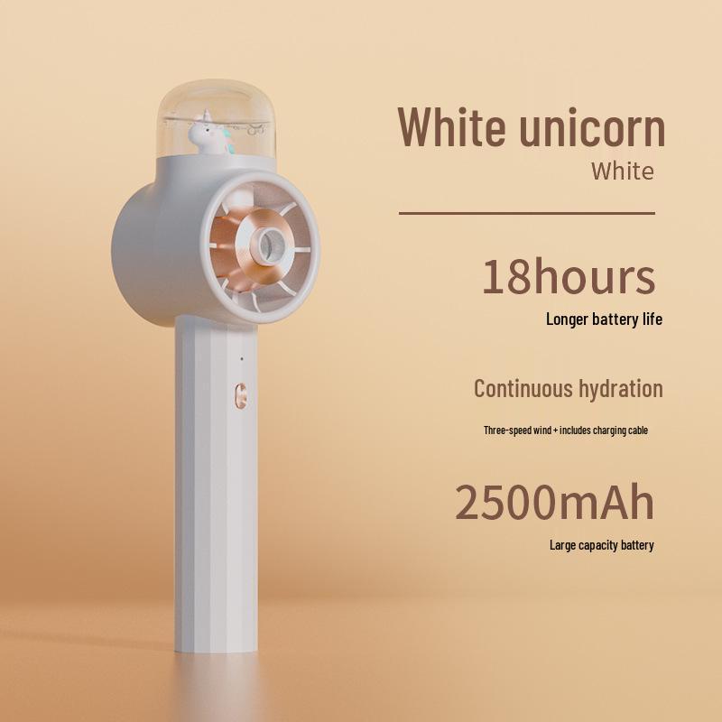 

USB Turbine Spray Fan Hydrating Device - Portable Mini Cartoon Handheld & Desktop Electric Fan F10