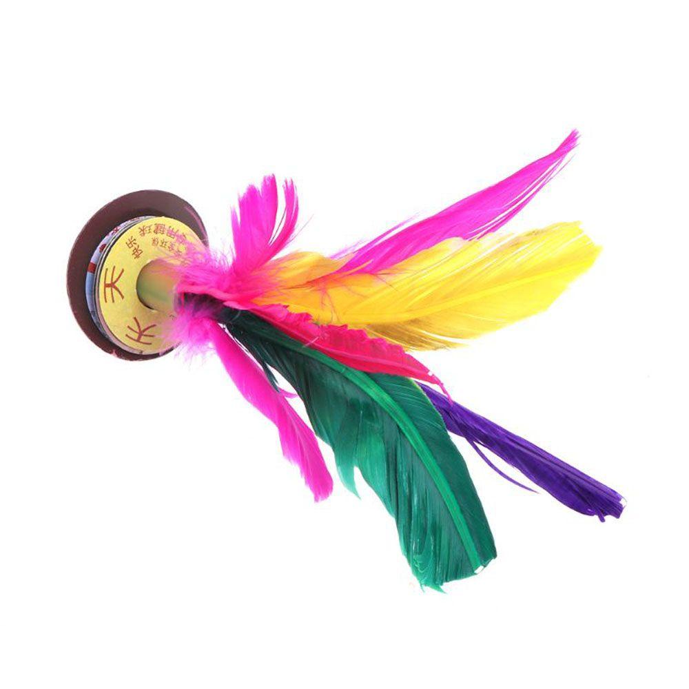 Portable Colorful Feathers Sports Game Chinese Jianzi Foot Sports Kick Shuttlecock Sport Training