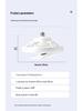 LED RGB Ceiling Fan Light with Remote Control, E27 Base, Dimmable, 360° Rotation for Bedroom