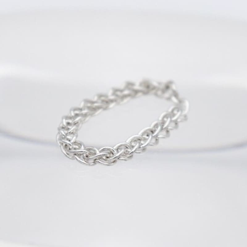 BONBEAU Alan double chain silver ring Alan double chain silver 925 bold ring