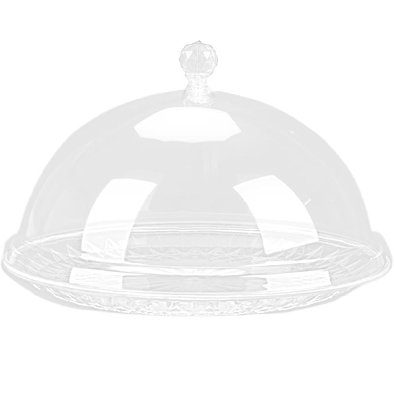 Classical European Covered Snacks Plate With Clear Lid Plastic Fruit Dessert Tray For Food Preservations And Elegant Homes Entertaining small