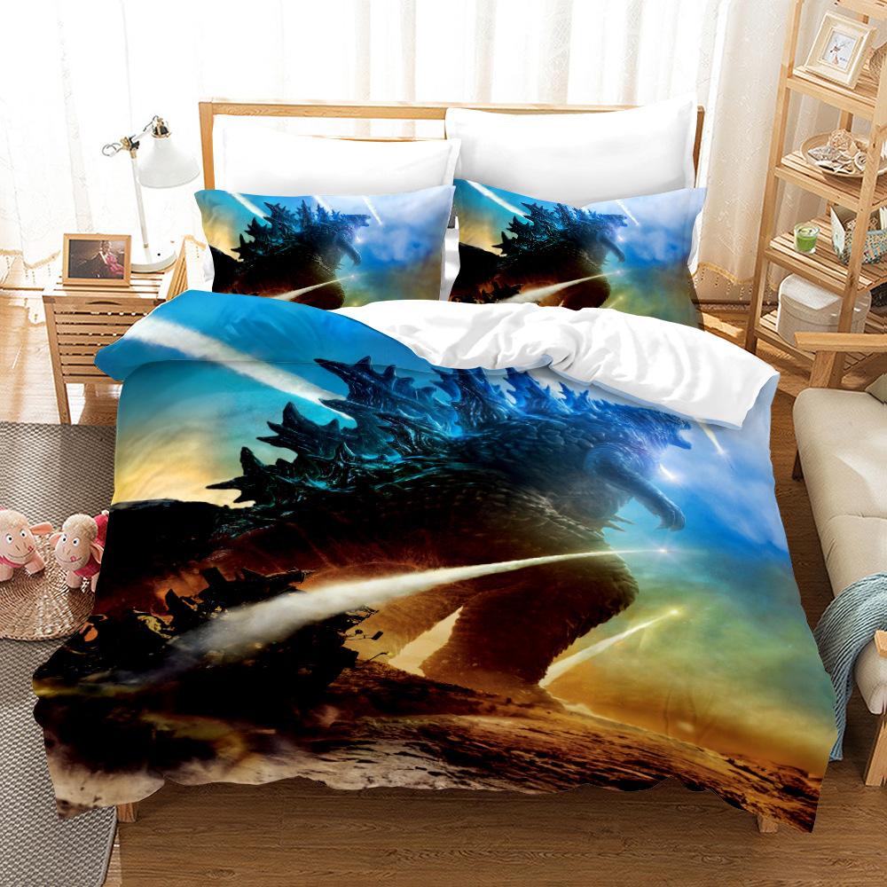 Lyw3D Digital Printing Diy Quilt Set Three-Piece Set European And American Bedding Three-Piece Set