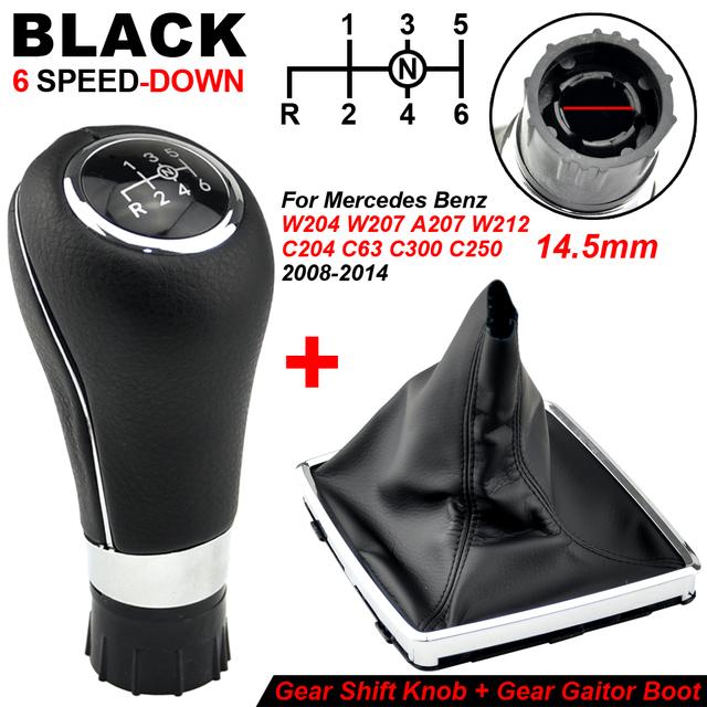 Manopla de Câmbio Manual de 6 Velocidades para Carro, Adaptador de Manga de Alavanca para Mercedes/Benz W203 S203 CL203 W209 W204 C204 C63 C300 A207 W212