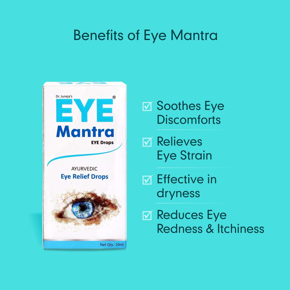 Eye Mantra Dr Juneja's Ayurvedic Eye Drops 10ml Pack of 3 for Daily Eye Care and Relief from Irritation