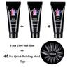 Nagelkleber Nagelverlängerung + 48 Stück Schnellaufbau-Formspitzen Gel-Aufbau-Set Schnelltrocknende Nagelkunstwerkzeuge